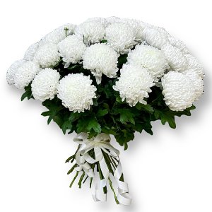 Букет белых хризантем  Дэко 409