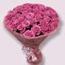 51 розовая роза в букете (066)